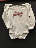 Rabbit Skin Long Sleeve Onesie - Gray "Mini Marauder Fan" - Heather Gray
