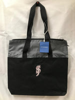 Port Authority Zip-Top Ladies' Tote - Smoke Grey/Black - NEW!