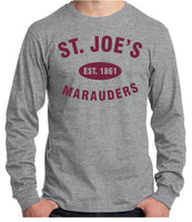 Port & Company Long-Sleeve Cotton Tee -Grey-Youth
