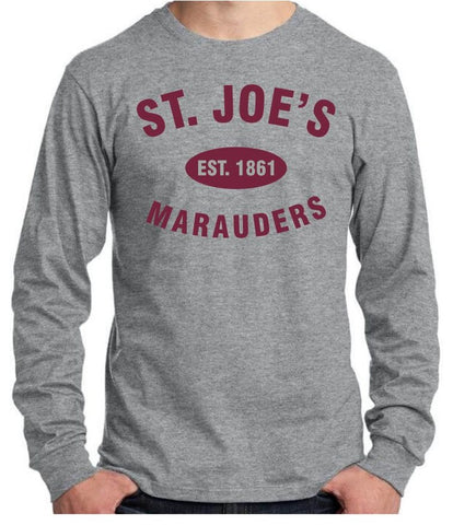 Port & Company Long-Sleeve Cotton Tee -Grey-Youth