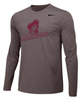 Nike or Under Armour Athletic Cut Long Sleeve Dri Fit T-Shirt "MARAUDERS/HEAD"  - GREY or MAROON